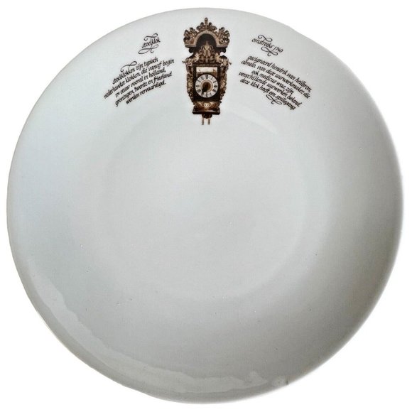 4 Mitterteich Porzellan Salad Side Plates Clock Pattern 7 3/4 IN Germany Vintage - Picture 2 of 13